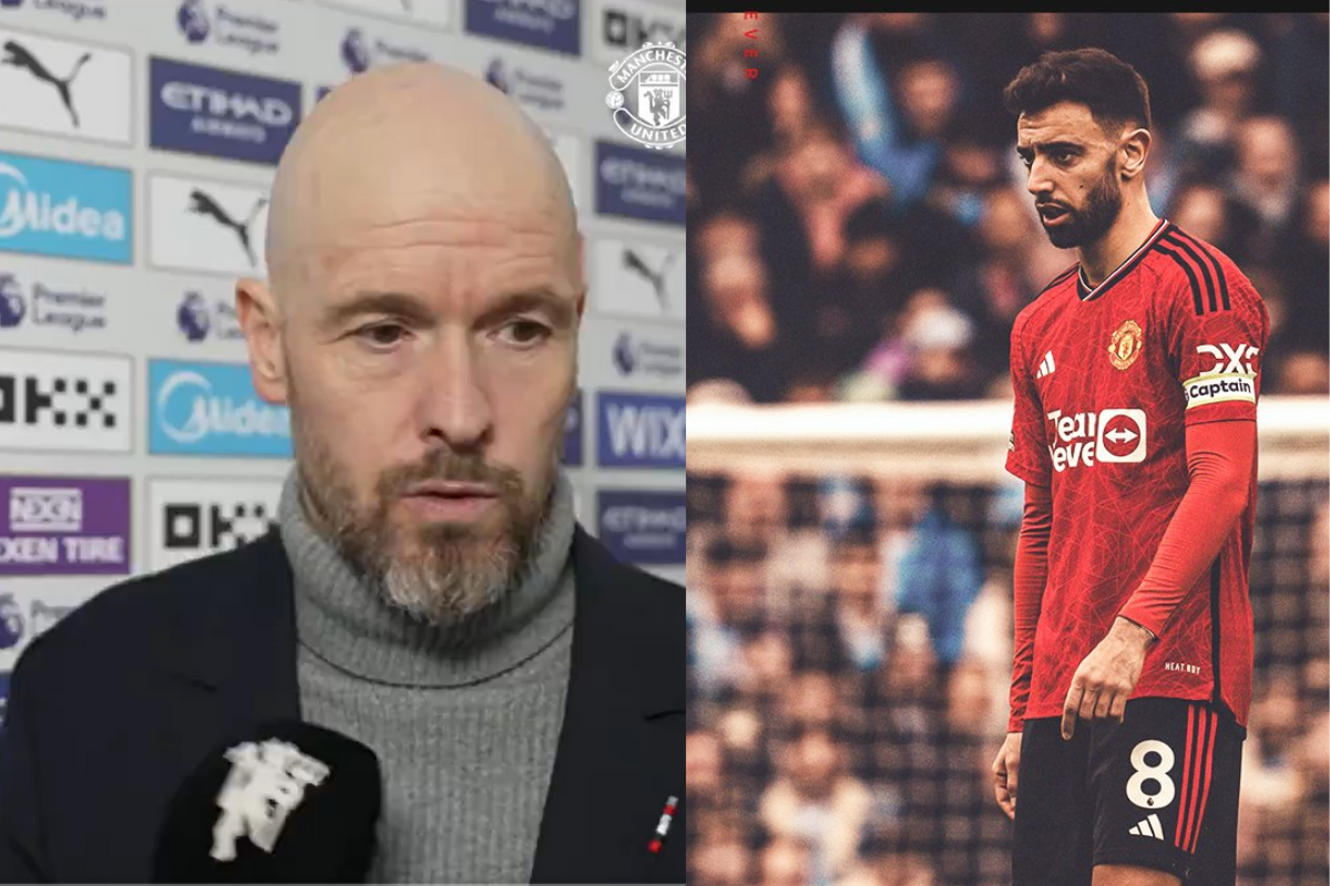 Manchester United manager Erik ten Hag and captain Bruno Fernandes