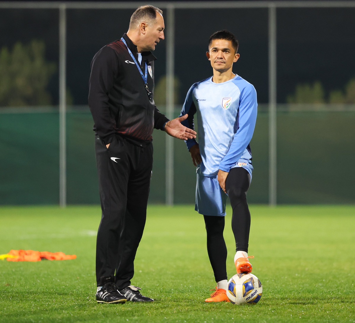 Igor Stimac with Sunil Chhetri