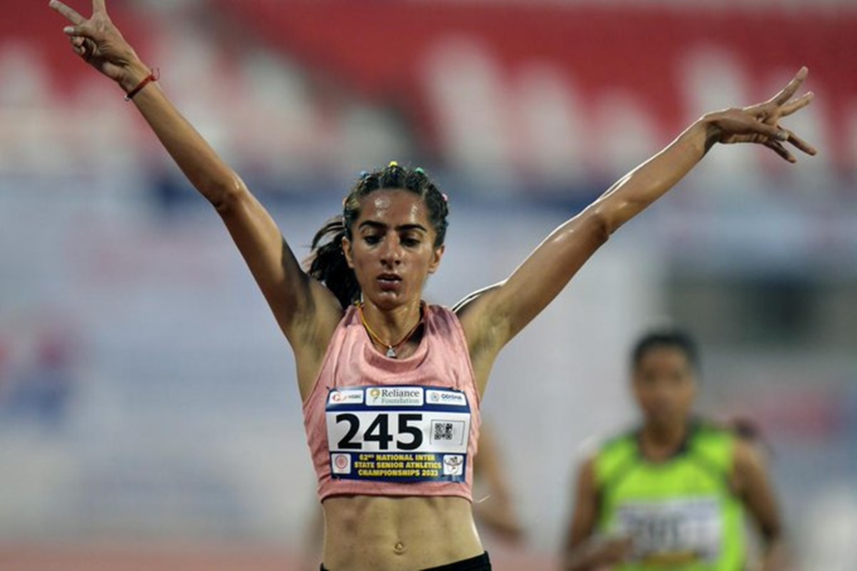 K M Deeksha finished third in the women’s 1500 metres final, clocking 4:04.78 seconds and bettering the previous record of 4:05.39s, at the Sound Running Track Fest in Los Angeles on Saturday.