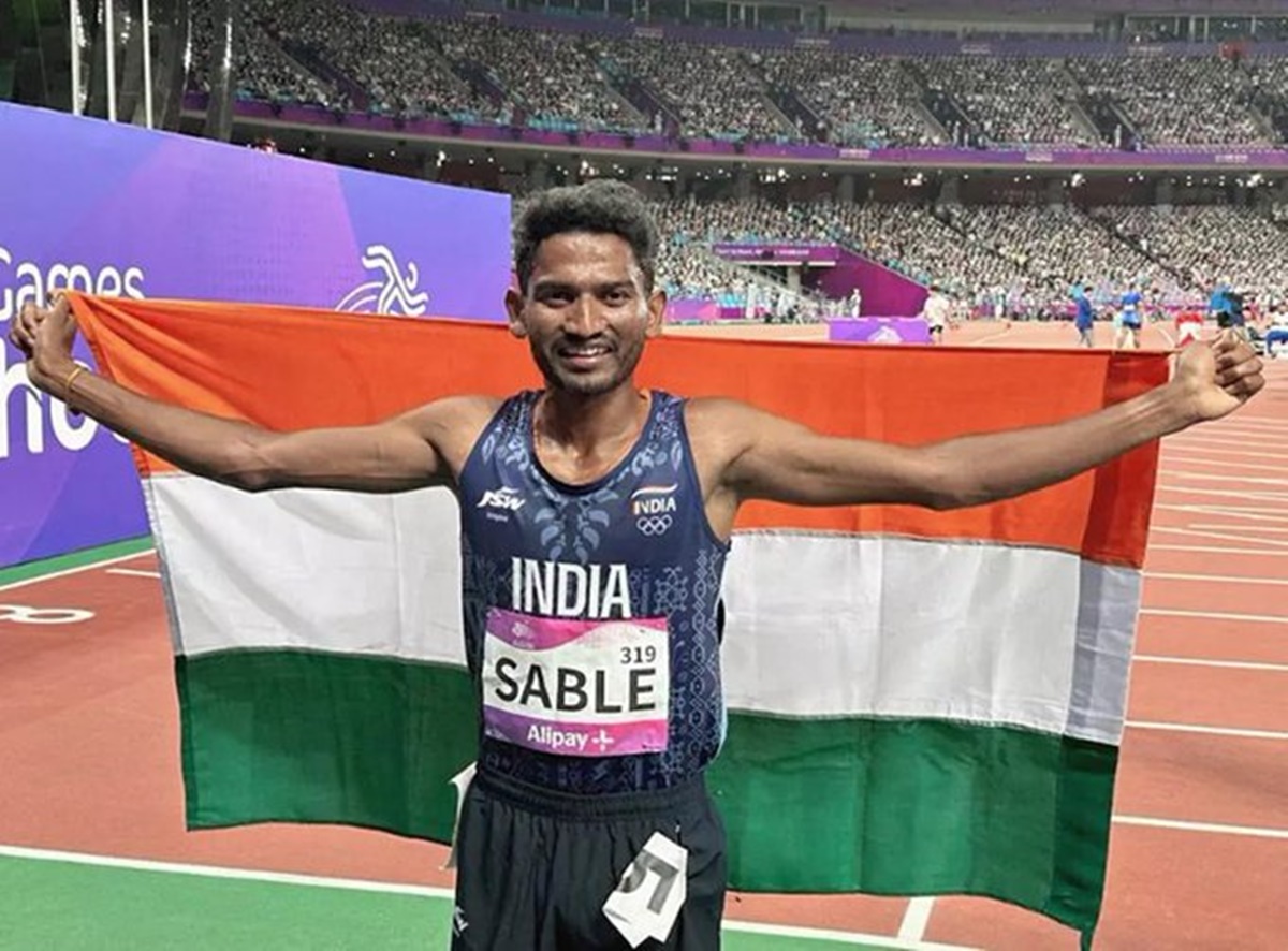 Avinash Sable finished second in the men's 5000m with a time of 13:20.37 seconds.