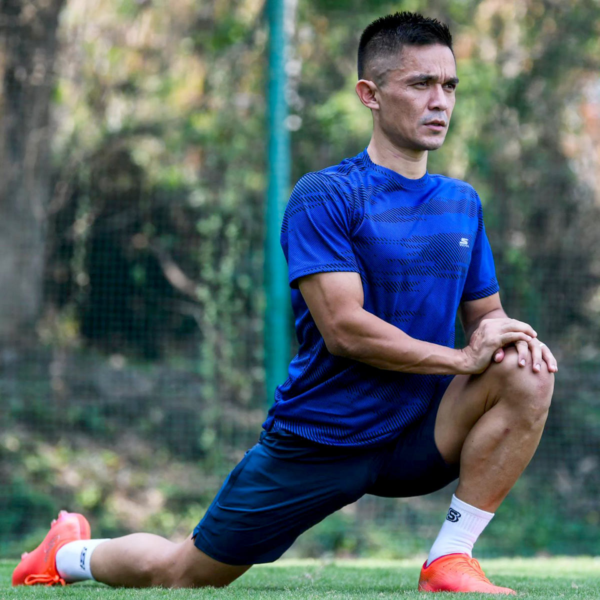 Sunil Chhetri at practice