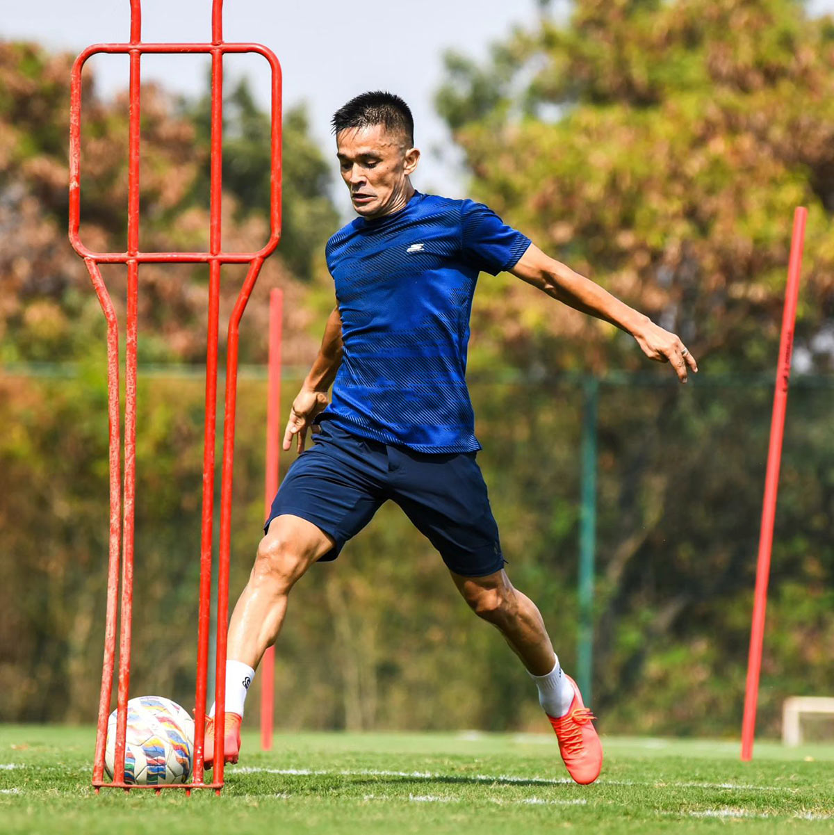 Sunil Chhetri at ptactice