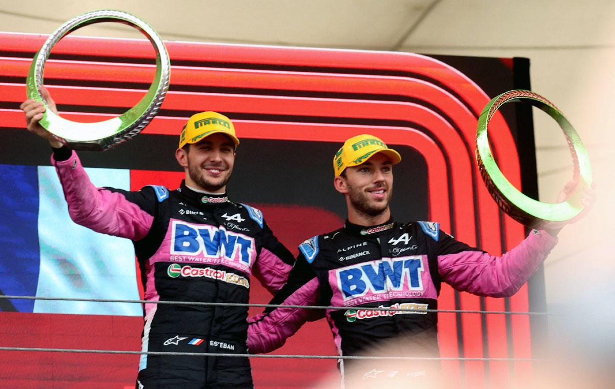 Alpine's Esteban Ocon and Pierre Gasly