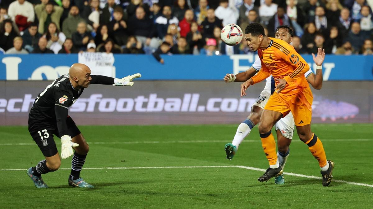 Jude Bellingham scores Real Madrid's third goal.