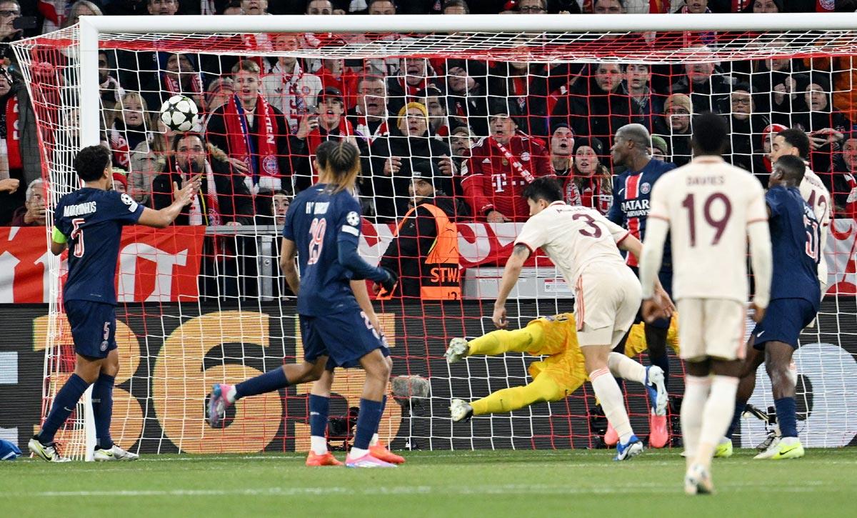 Kim Min-jae scores Bayern Munich's first goal