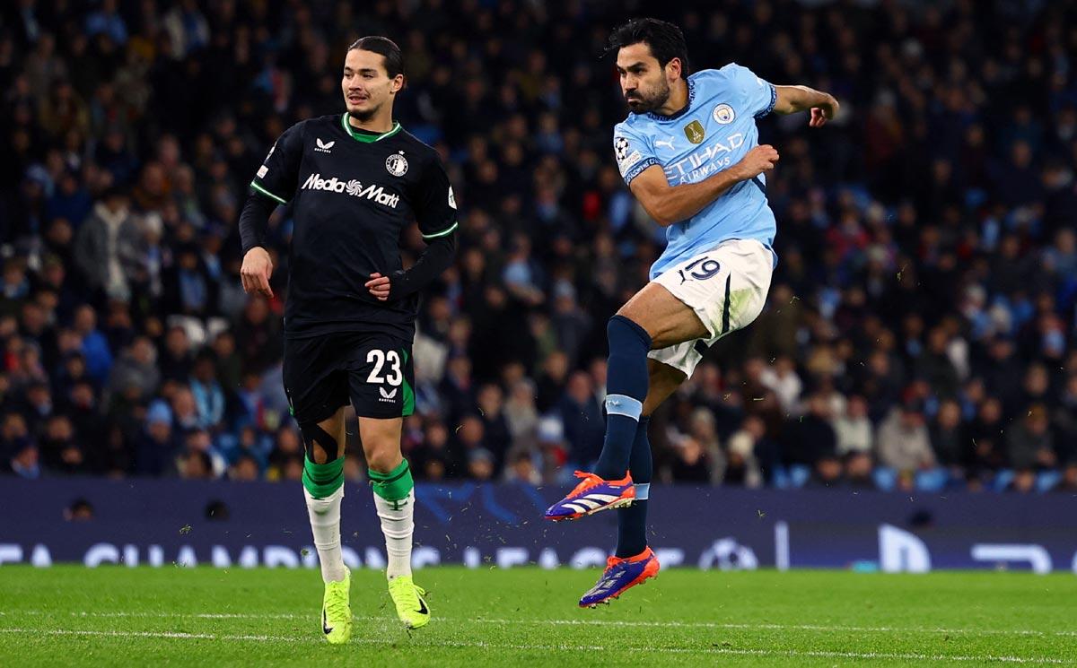 Ilkay Gundogan scores Manchester City's second goal