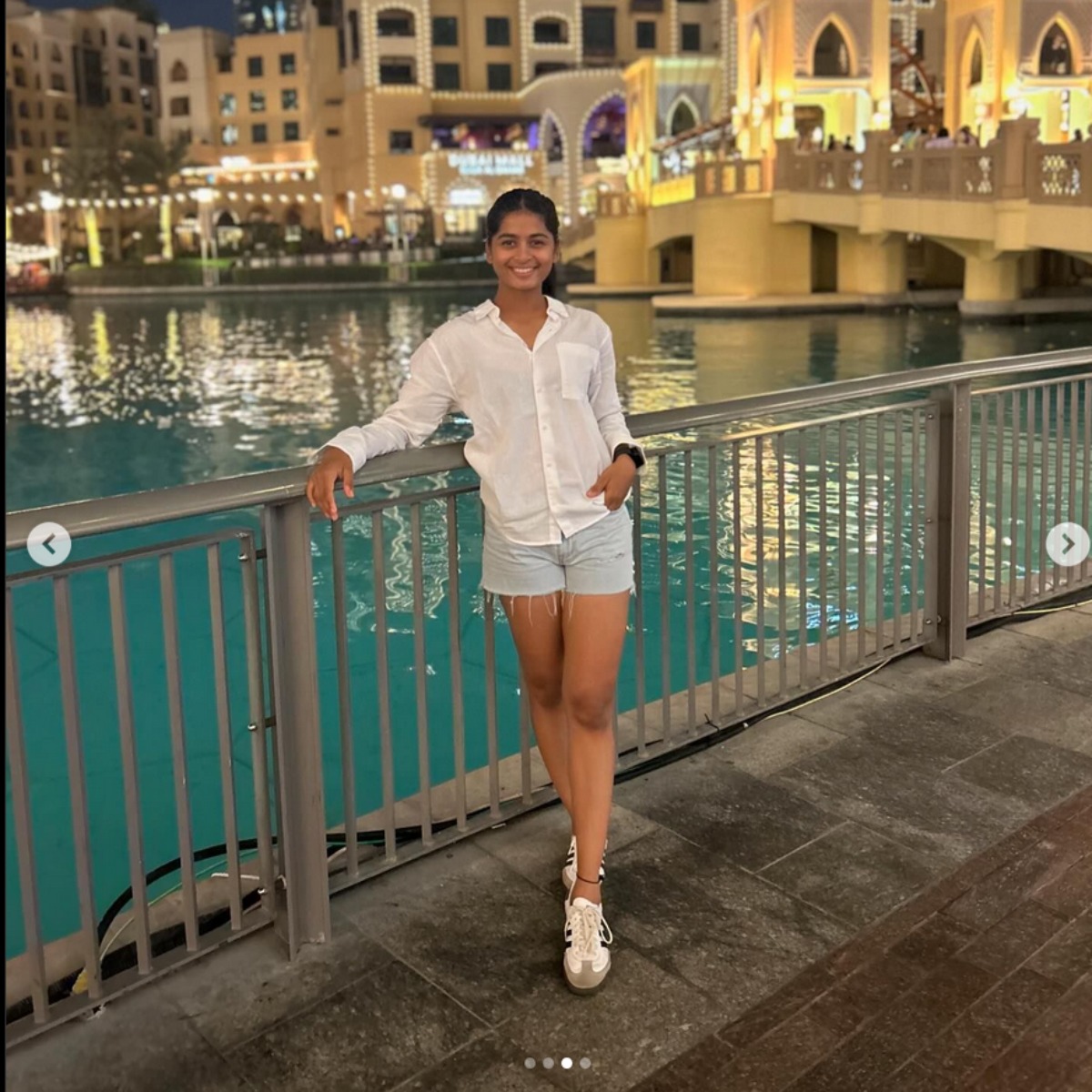 Shreyanka Patil poses during her time out in Dubai on Thursday