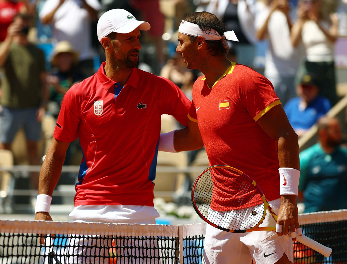 Rafael Nadal with Novak Djokovic