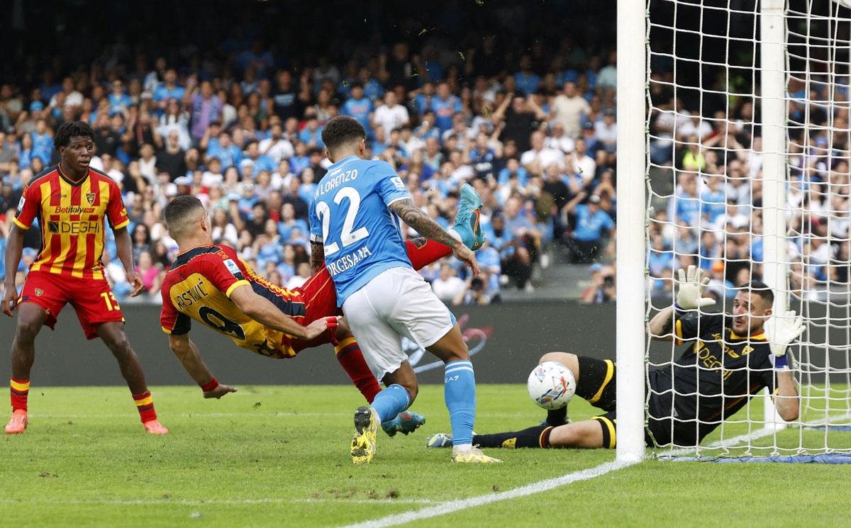 Giovanni Di Lorenzo scores Napoli's first goal