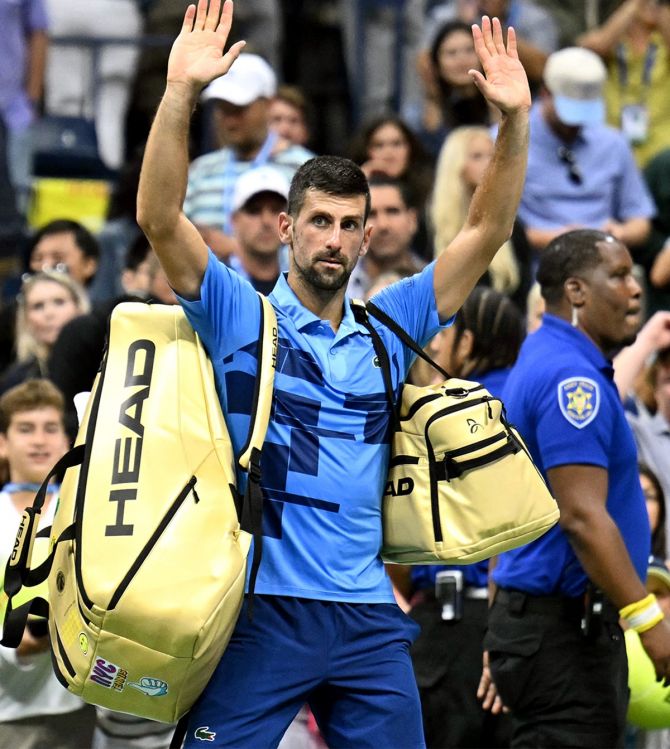 Novak Djokovic in the US Open