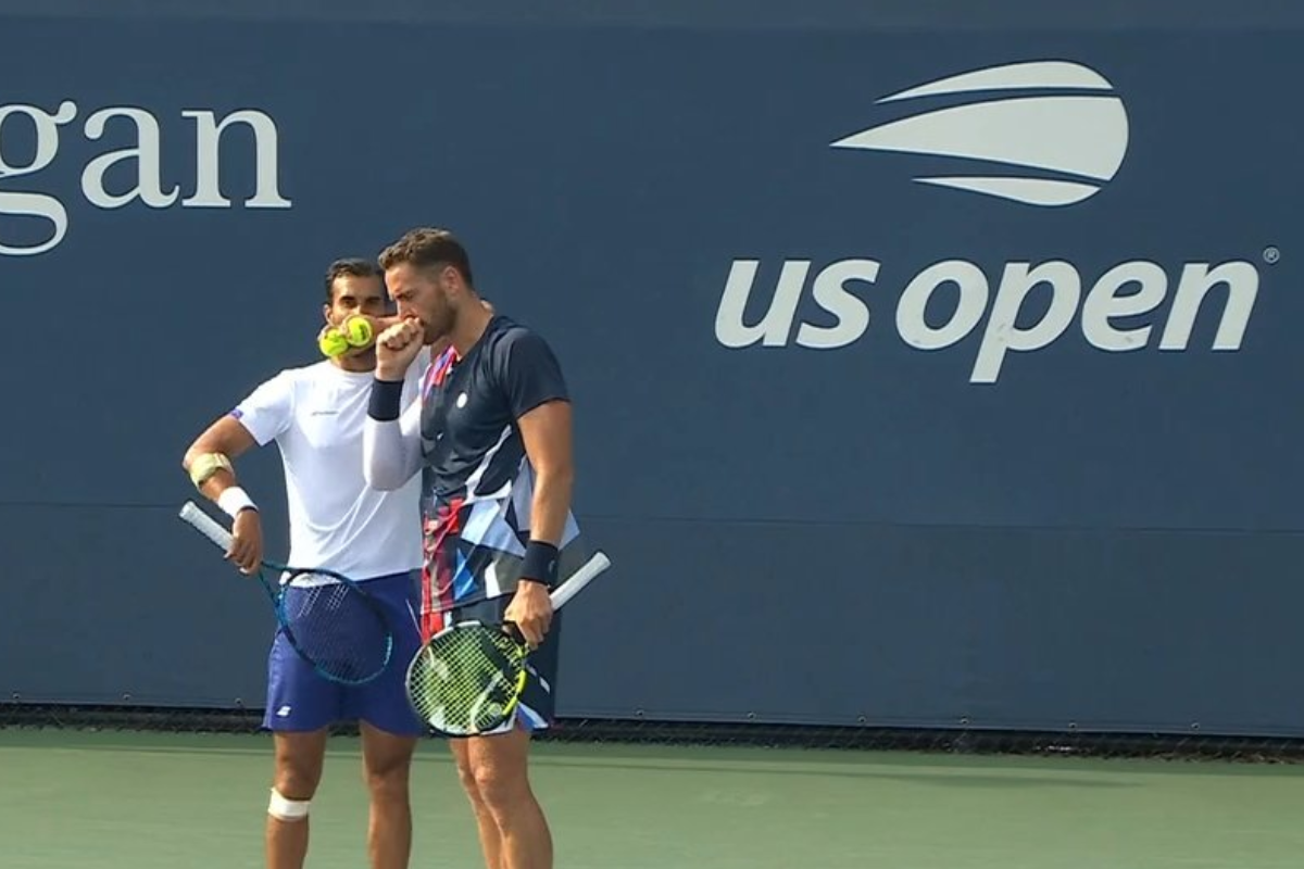 India's Yuki Bhambri and his French doubles partner Albano Olivetti were knocked out in the Round of 16 