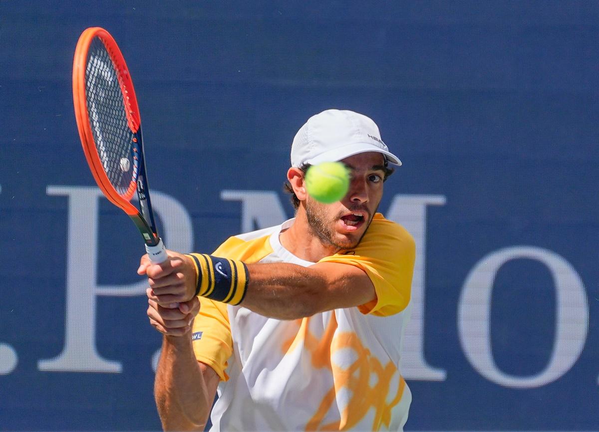 Nuno Borges Borges, playing in a Grand Slam fourth round for only the second time in his career, had no answers to Daniil Medvedev's power.