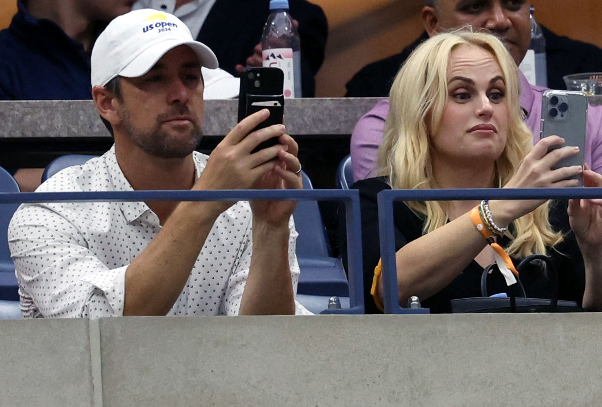 Actress Rebel Wilson in the stands