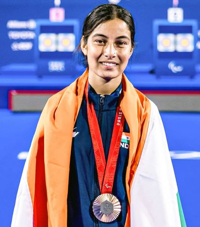 Sheetal Dev, 17, became India's youngest ever Paralympic medallist after winning the bronze medal in the mixed compound open archery event at the Paris Games