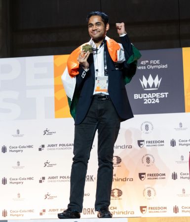 Arjun Erigaisi won the individual gold on Board 3