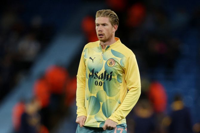 Manchester City's Kevin De Bruyne has been sidelined with a groin injury