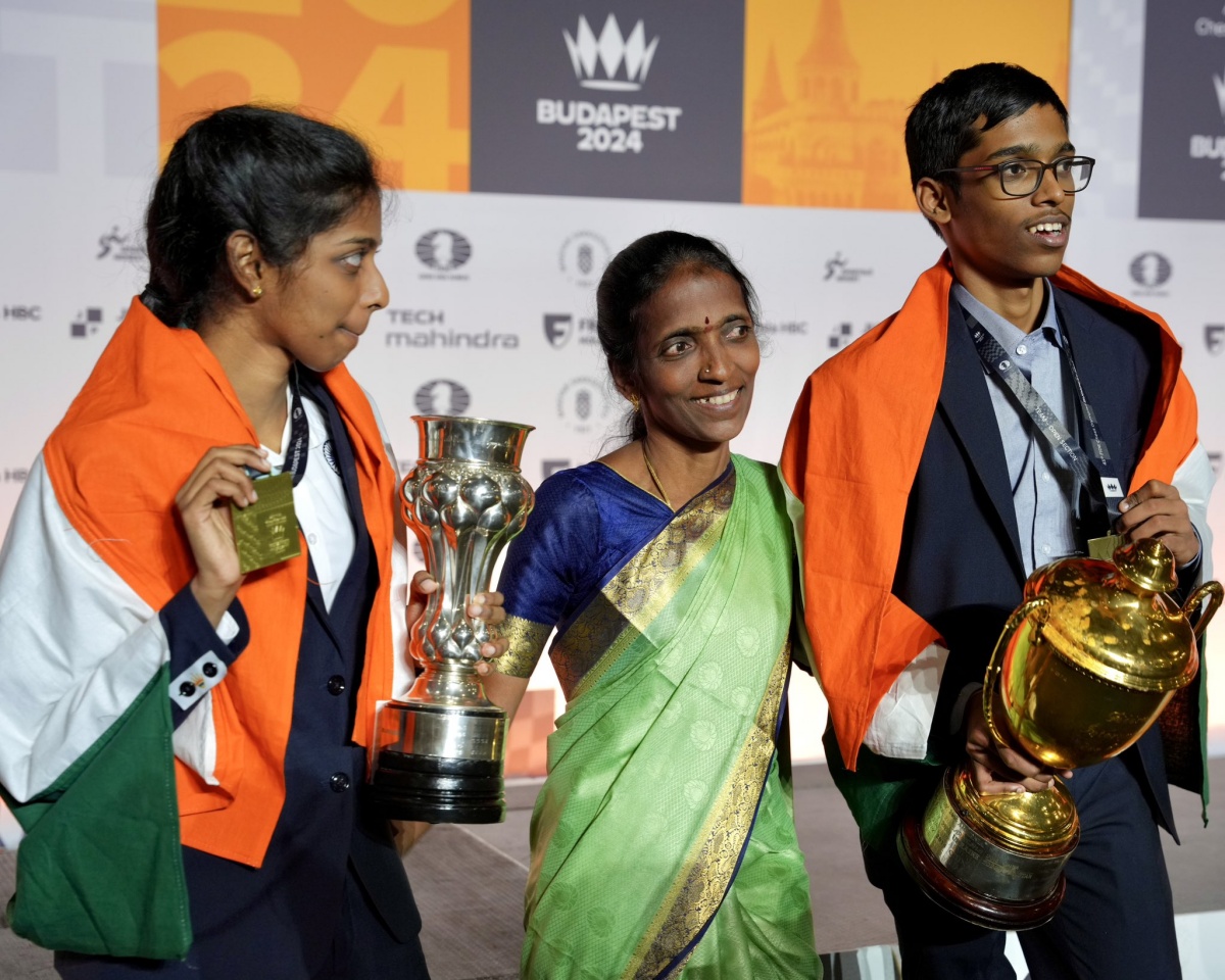 R Vaishali in Chess Olympiad