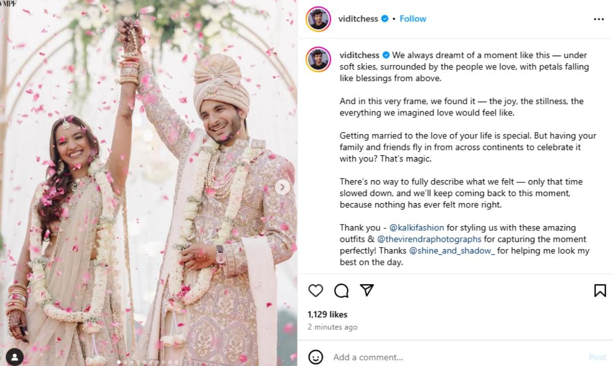 Vidit Weds Nidhi: A Chess Fairytale