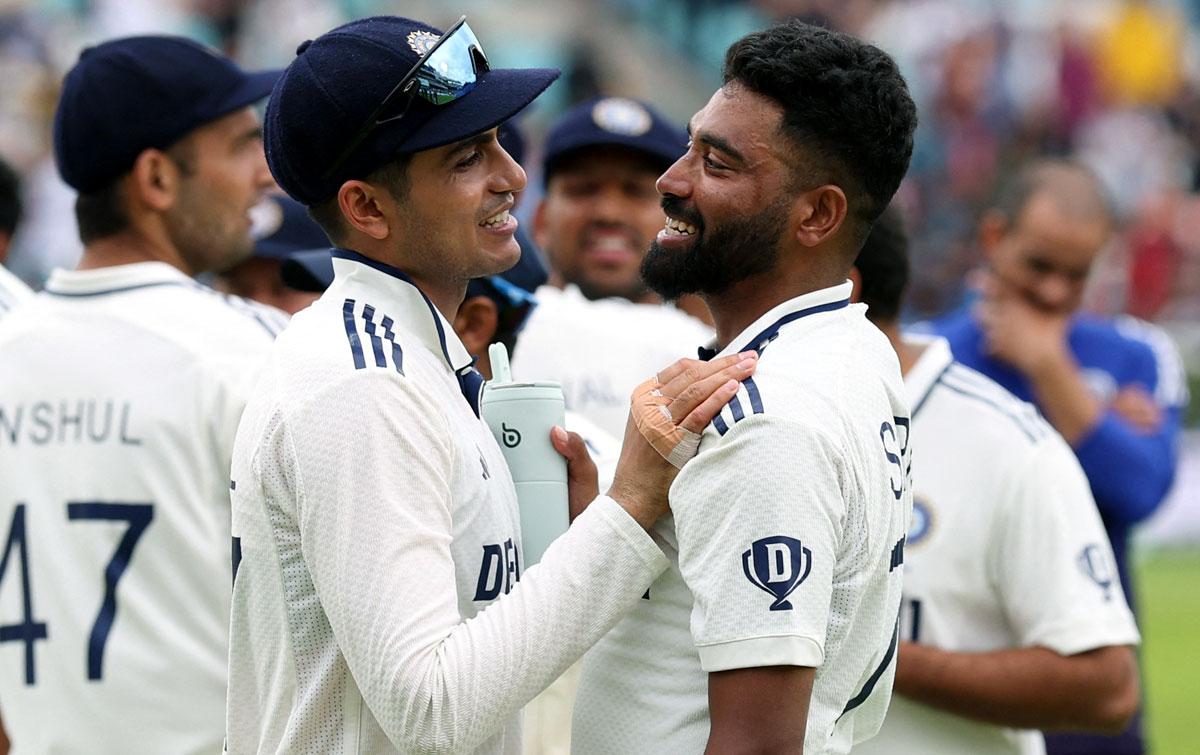 Mohammed Siraj with Shubman Gill Mohammed Siraj with Shubman Gill