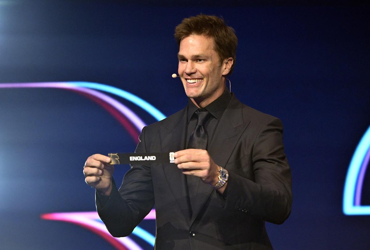 Tom Brady picks England during the FIFA World Cup 2026 draw at John F. Kennedy Center for the Performing Arts, Washington, on Friday.