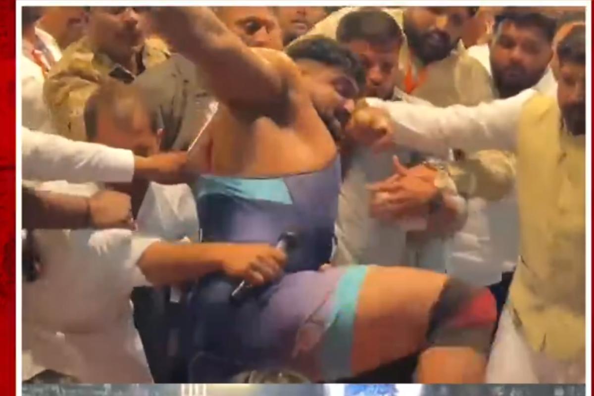 After Pune-based wrestler Prithviraj Mohol was declared the winner in the mat category semi-final at the Maharashtra Kesari wrestling event on Sunday, his opponent Shivraj Rakshe disputed the verdict and abused and kicked a referee on the chest.