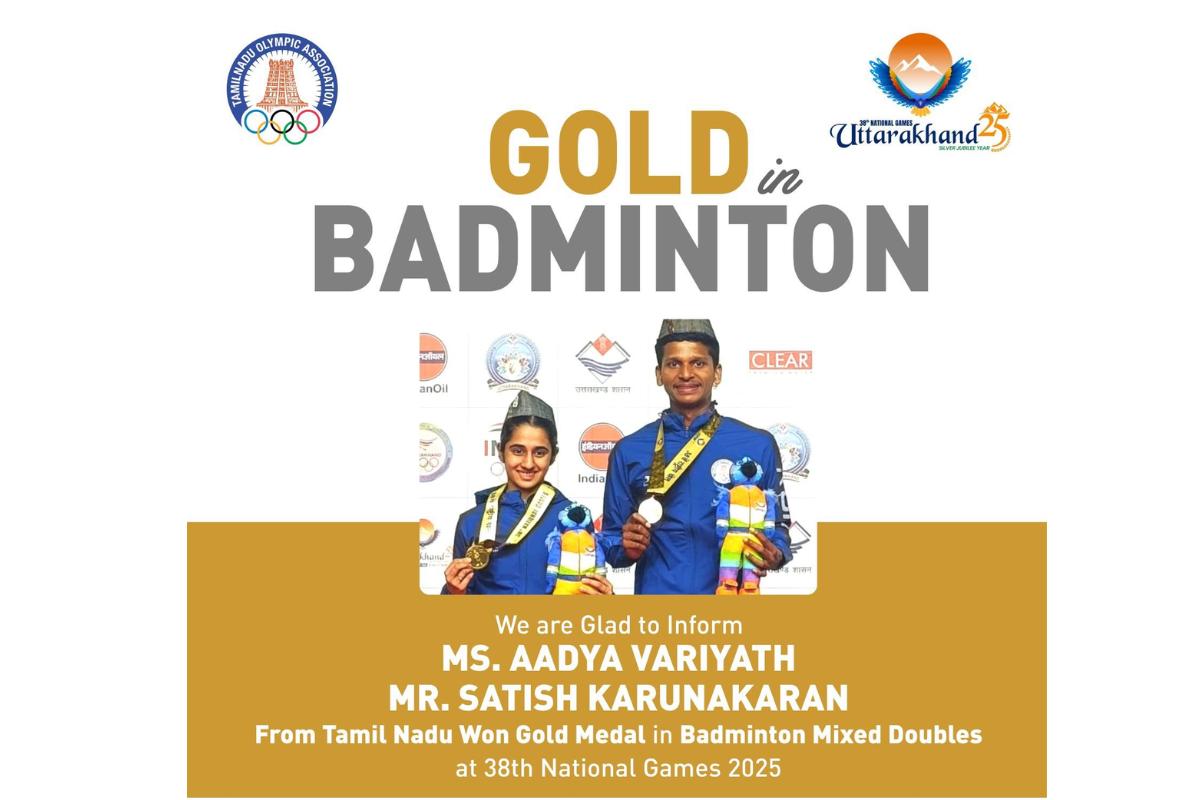 Tracing Satish and Aadya's journey from singles to mixed doubles glory saw them clinch the badminton mixed doubles gold at the National Games on February 4, 2025