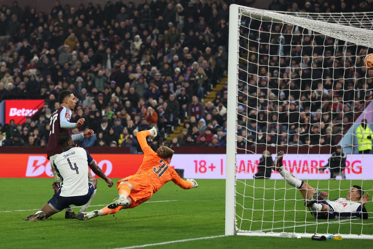 Aston Villa's Morgan Rogers scores their second goal 