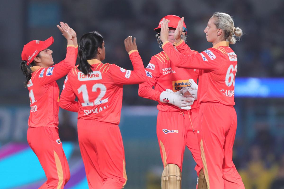 Asleigh Gardner took two wickets and then hit a superb half ton to help Gujarat to a six-wicket win over UP Warriorz in their WPL match on Sunday