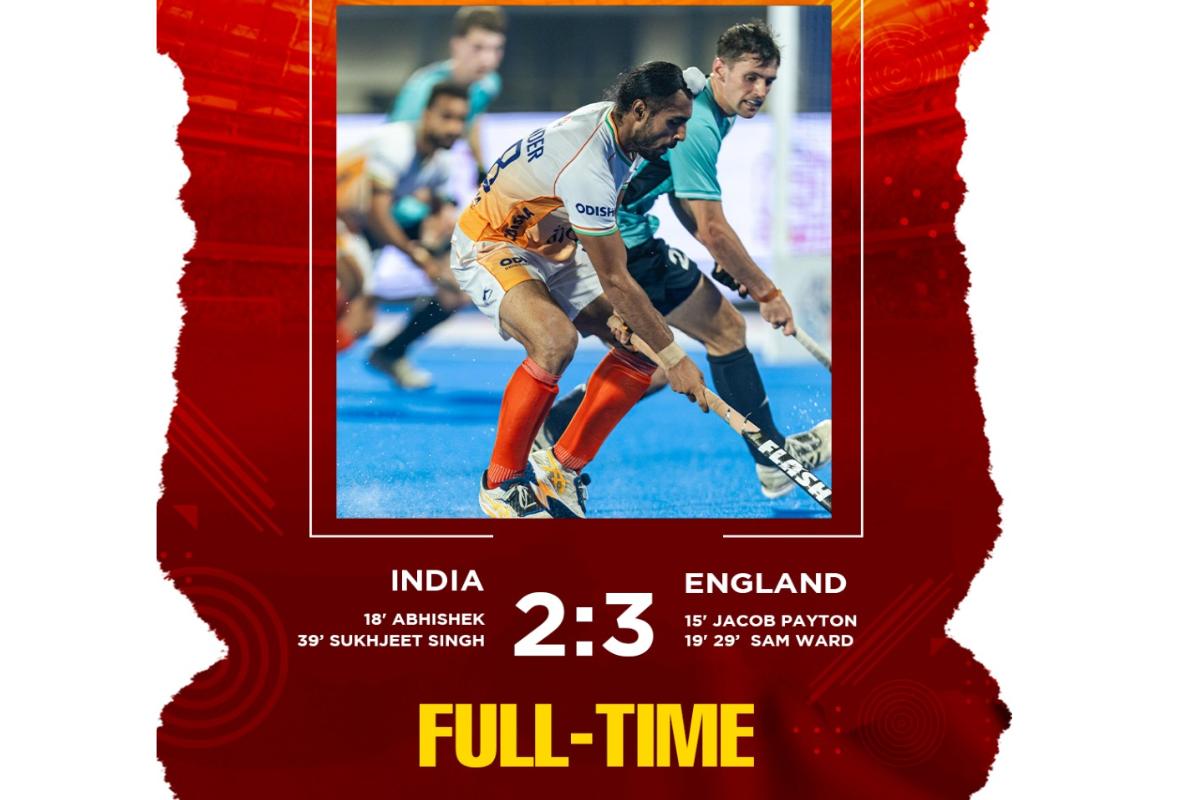 India edged out by England