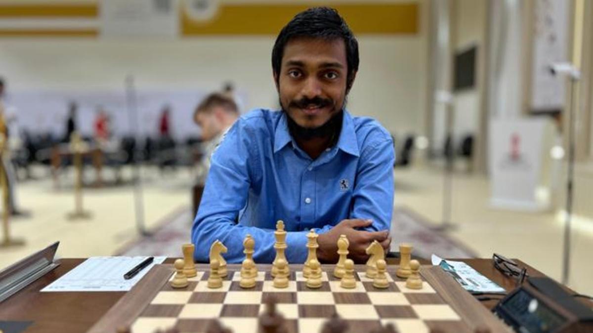 Aravindh Chithambaram crashed through the defences of Germany's Vincent Keymer in the second round of the Prague Masters on Thursday.