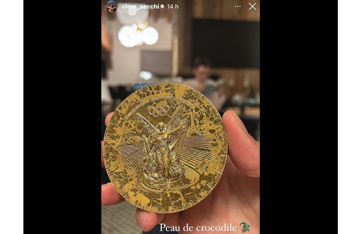 French swimmer Clement Secchi, who won a bronze in the 4x100-metre medley relay, posted a picture of the detereorating condition of the his Paris Olympic medal on his Instagram handle earlier this month