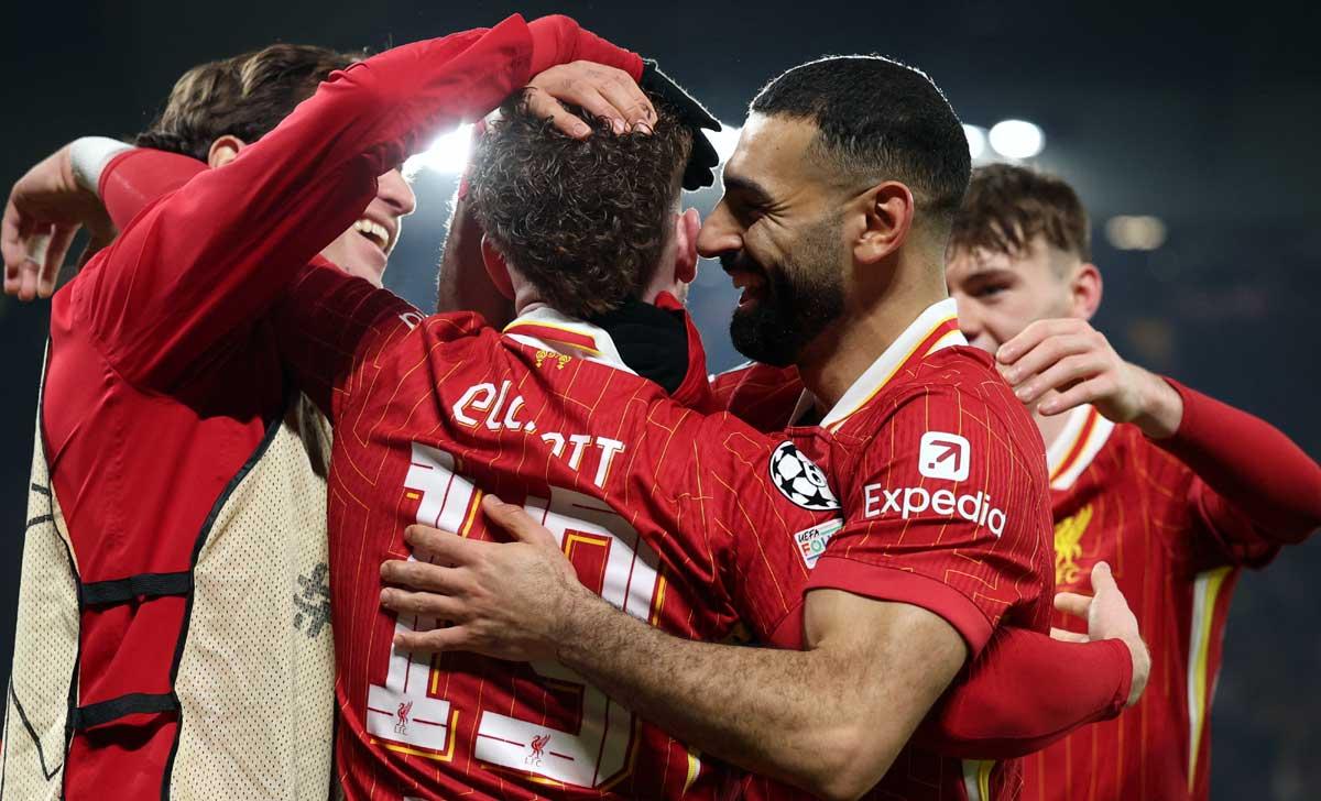 Liverpool's players celebrate