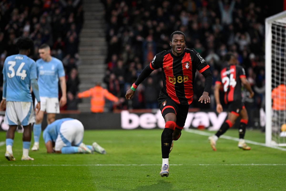 AFC Bournemouth's Dango Ouattara celebrates scoring their second goal