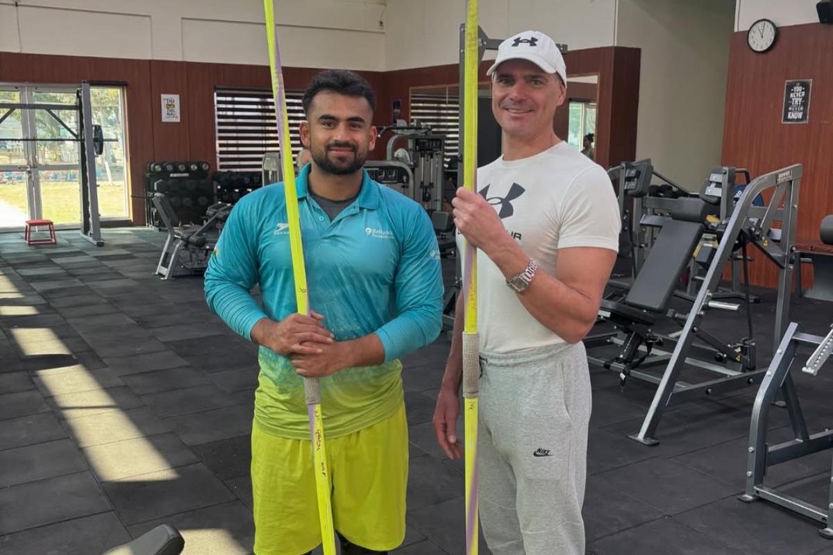 Indian javelin thrower Shivpal Singh with new coach Sergey Makarov Aleksandrovich