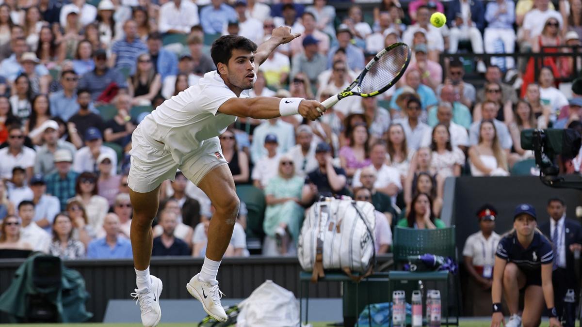 Spain's Carlos Alcaraz suffered anxious moments before getting the better of Germany's Jan-Lennard Struff in his Wimbledon Championships third round match against Germany's Jan-Lennard Struff at the All England Lawn Tennis and Croquet Club, London, on Friday.
