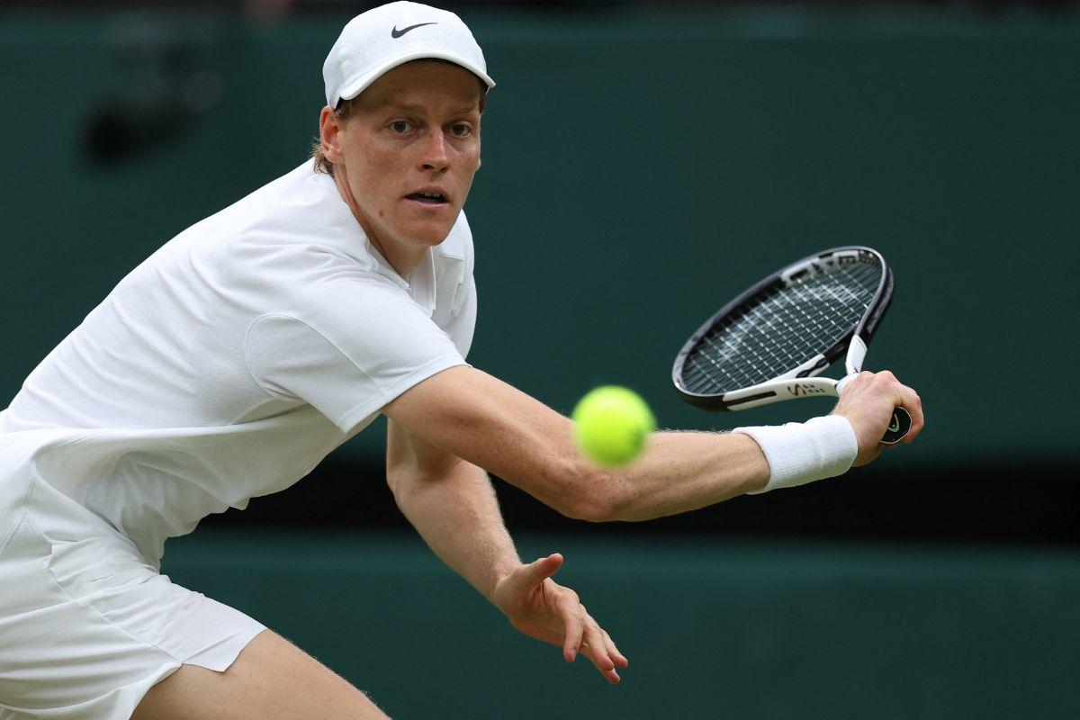 Italy's Jannik Sinner in action during his third round match against Spain's Pedro Martinez. The world number one is also yet to drop a serve this week and has won all 37 service games played, fending off all eight break points he faced.