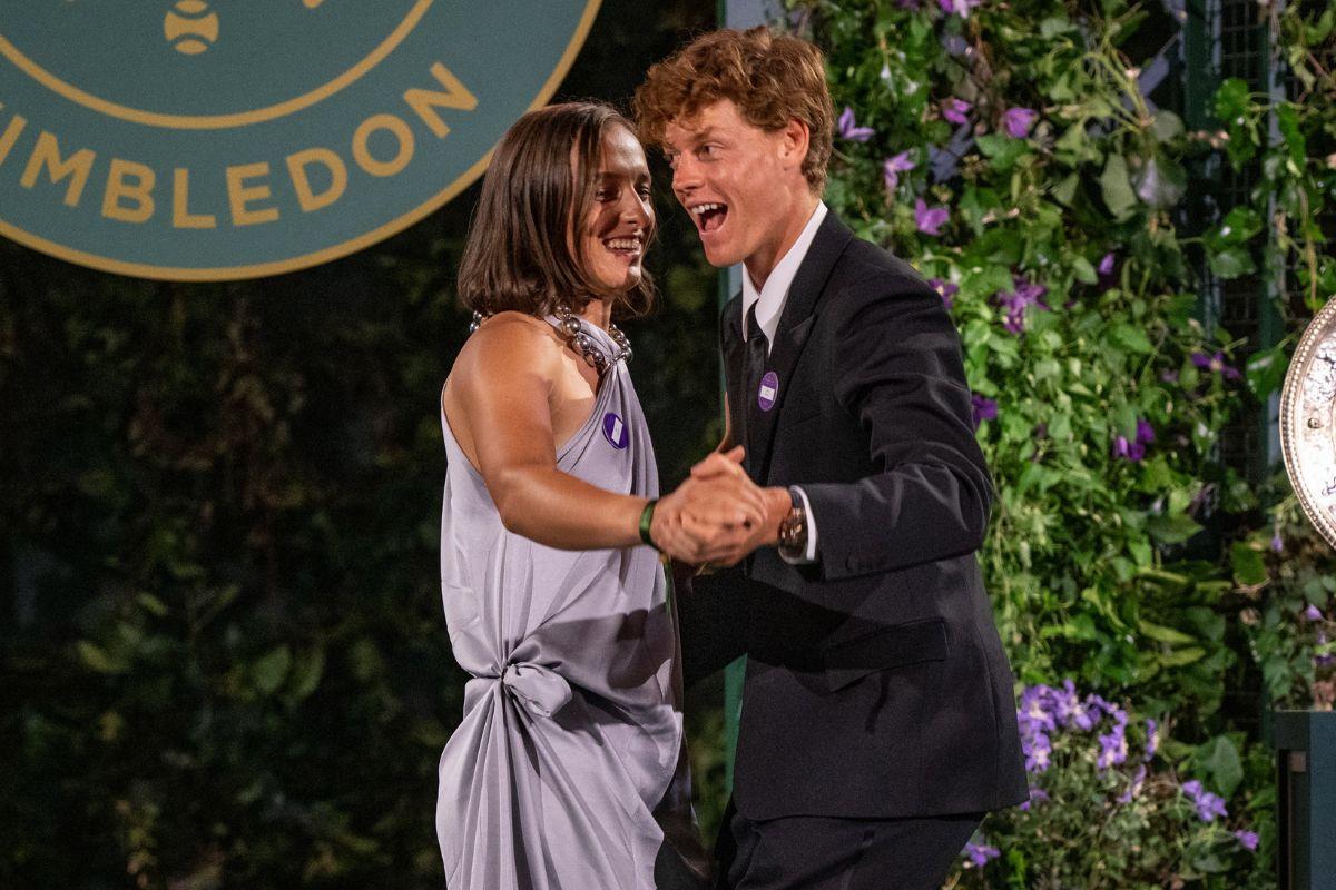 Sinner-Swiatek Wimbledon Champions ball