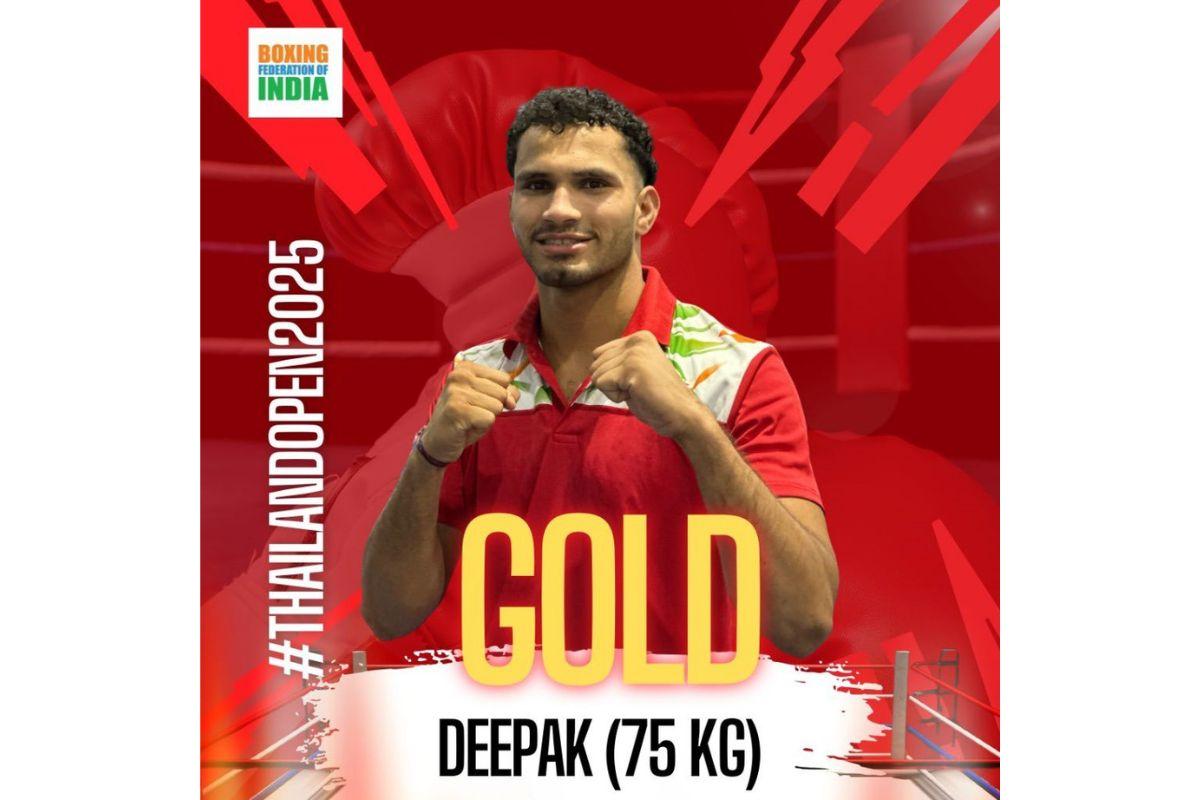 Deepak claimed the gold medal in the 75kg category
