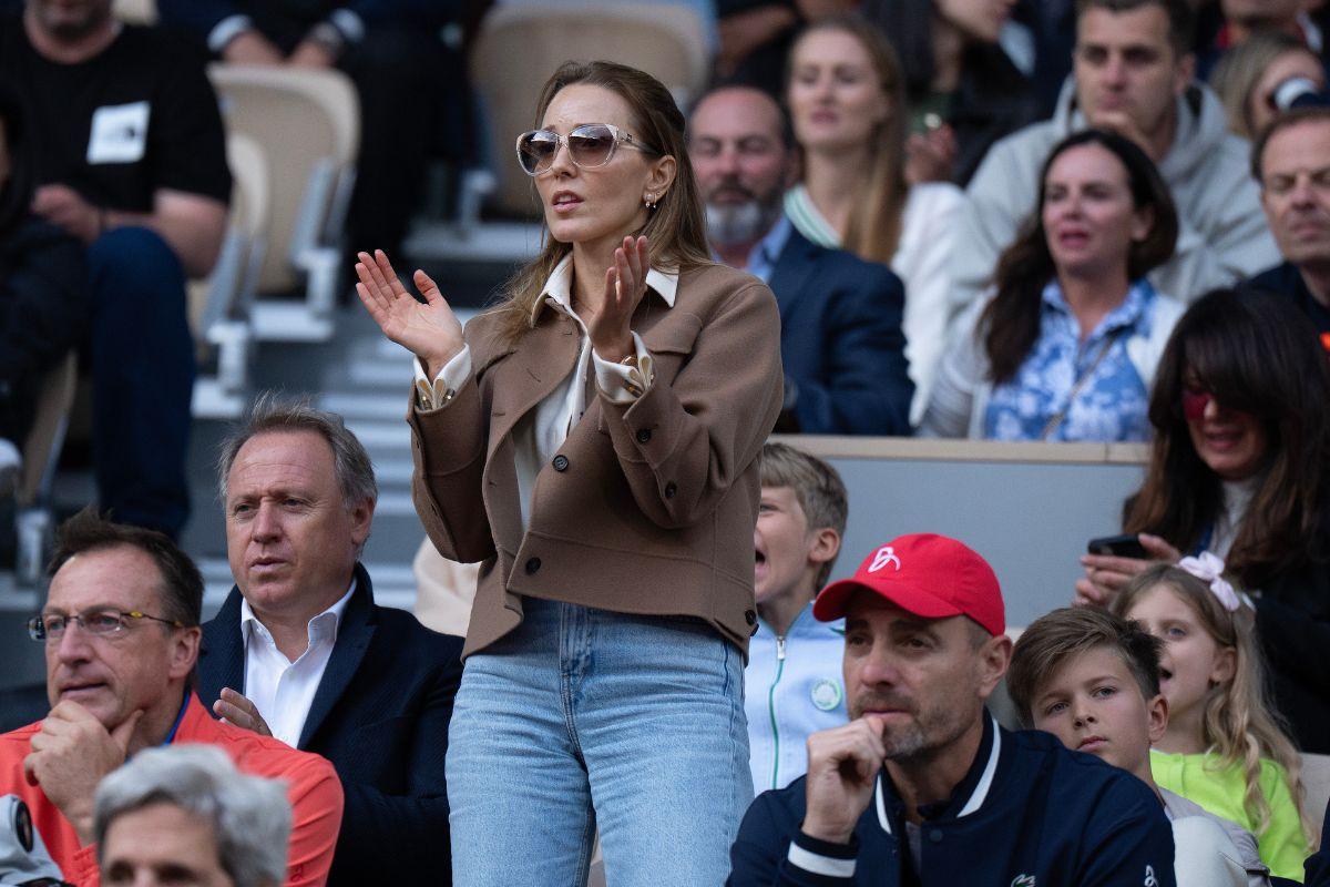 Jelena Djokovic during the match.