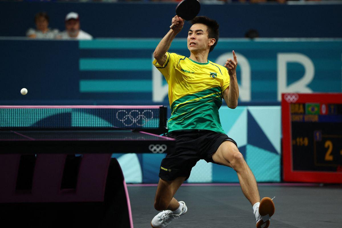 Two time Olympian, Brazil's Vitor Ishiy made a good start in his UTT debut with a tight win
