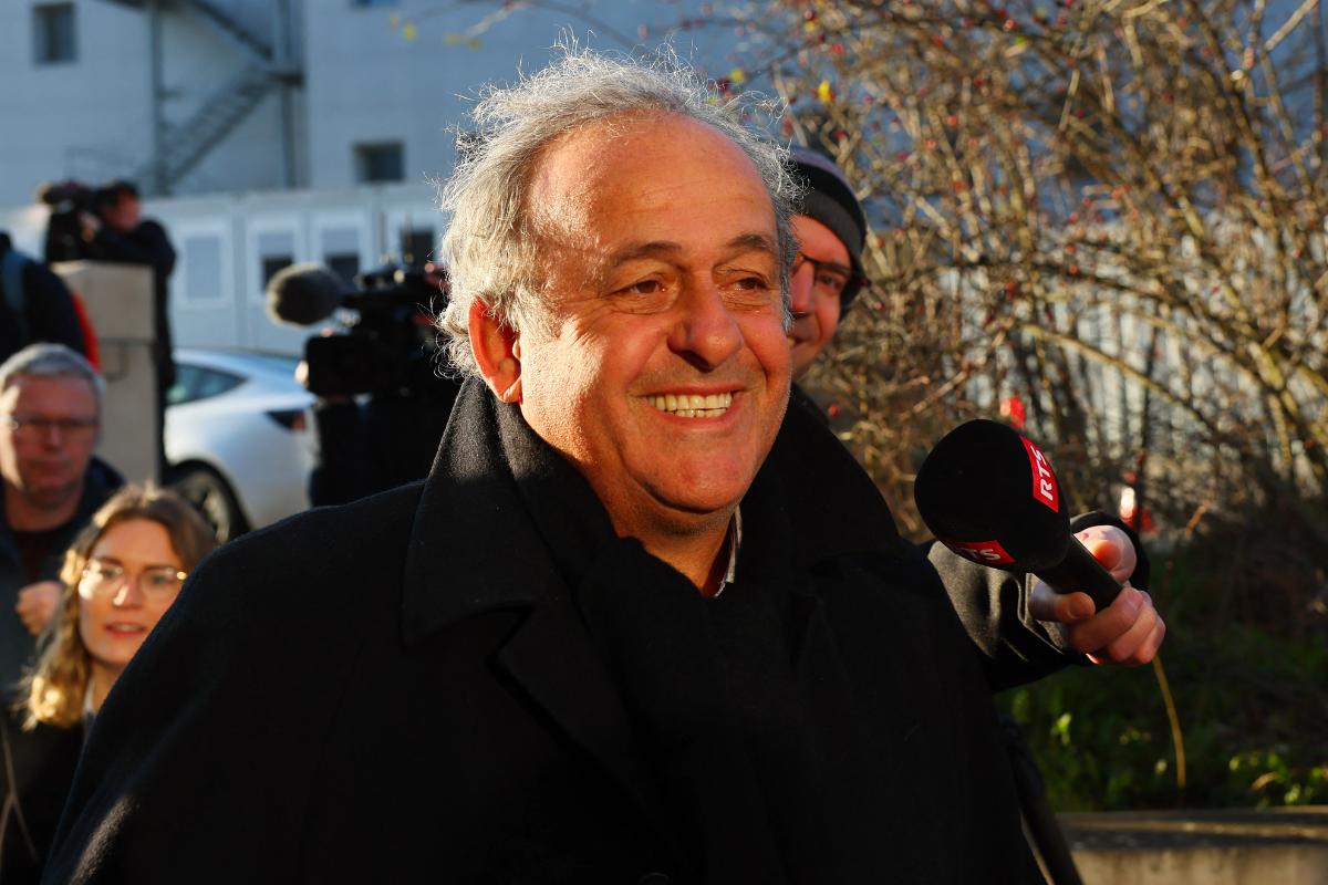 Former UEFA President Michel Platini arrives at the tribunal for his appeal on corruption charges in Muttenz, Switzerland, on  Monday, March 3, 2025. Platini, three times European Footballer of the Year, is also confident of being acquitted, said the 69-year-old's lawyer.