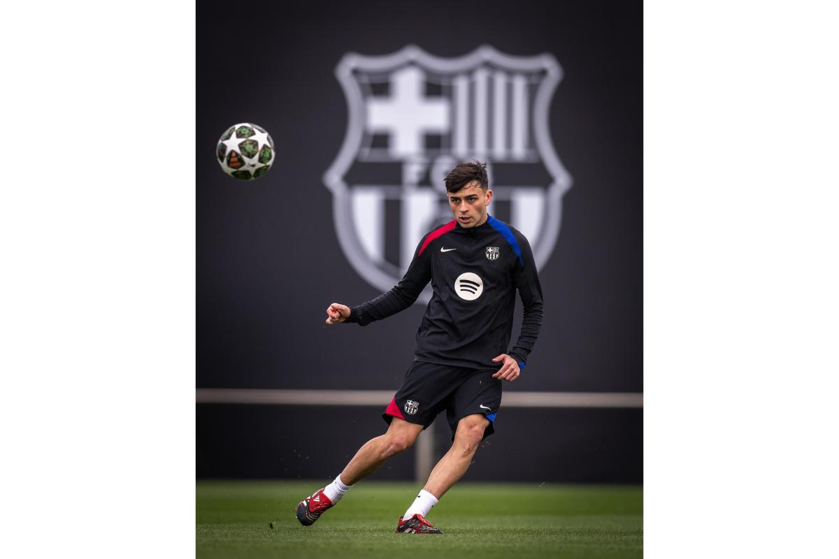 FC Barcelona's Pedri at a training session on Sunday