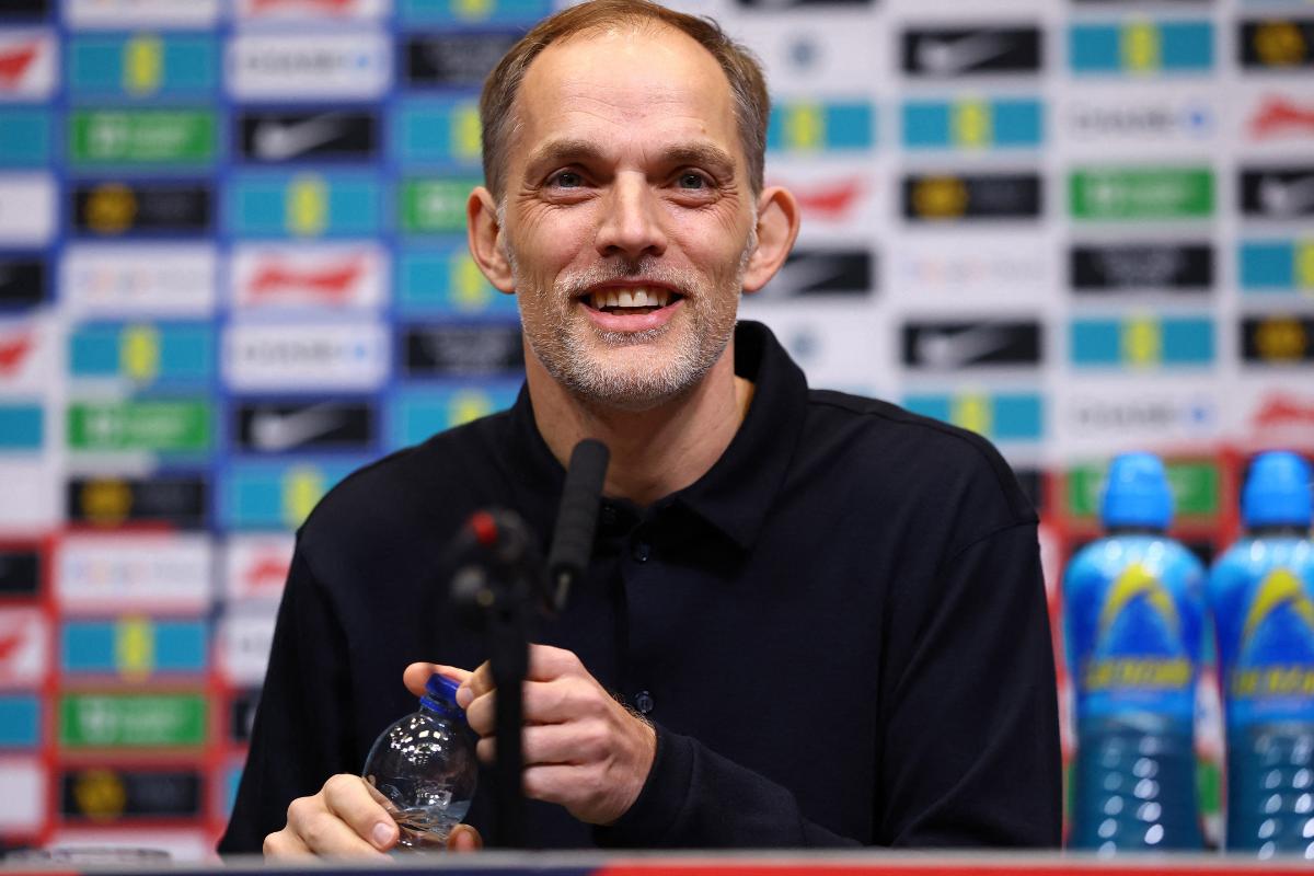 England manager Thomas Tuchel during the press conference at Wembley Stadium in London on Friday. German Tuchel, who was named as Gareth Southgate's successor in October, will take charge for the first time in this month's World qualifiers against Albania and Latvia. 