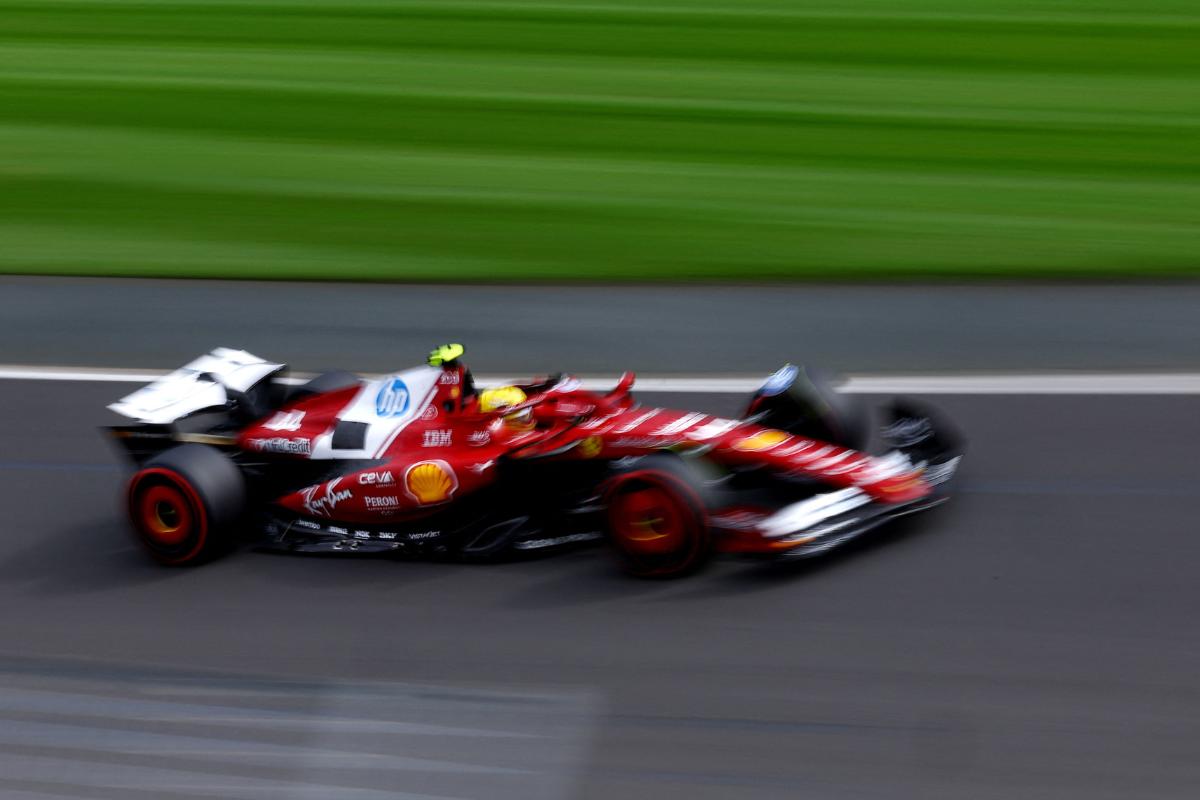 Ferrari's Lewis Hamilton during qualification on Saturday