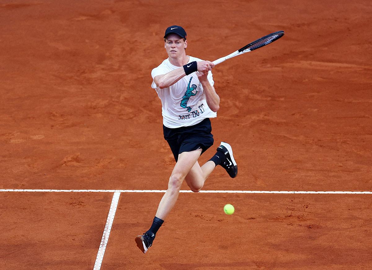 Jannik Sinner during training