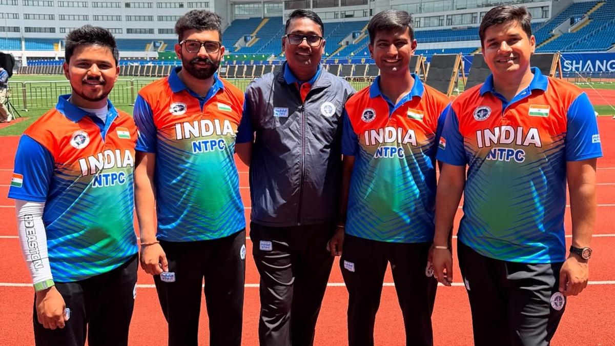 India's men's compound archery team 