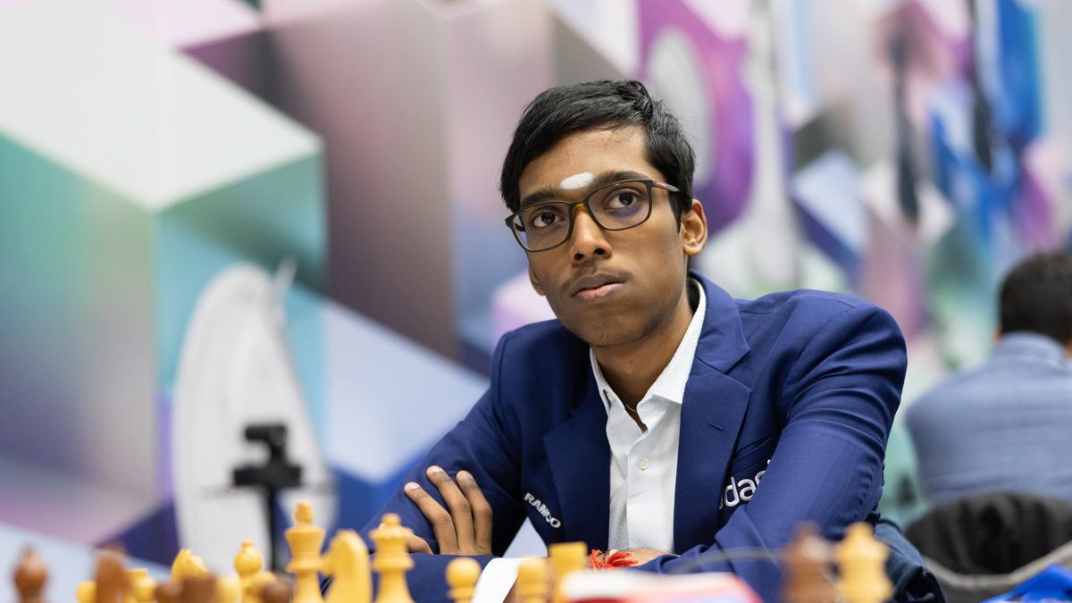 R Praggnanandhaa is joint 2nd with Levon Aronian on 2.5 each.