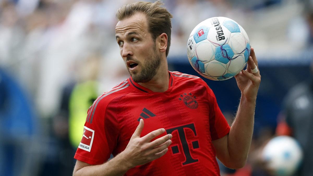 Harry Kane celebrates scoring his 26th league goal of the season against TSG 1899 Hoffenheim.
