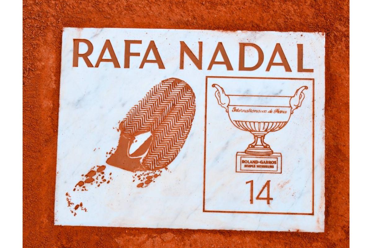 14-time French Ooen chamoion Rafael Nadal etched in the Roland Garros history