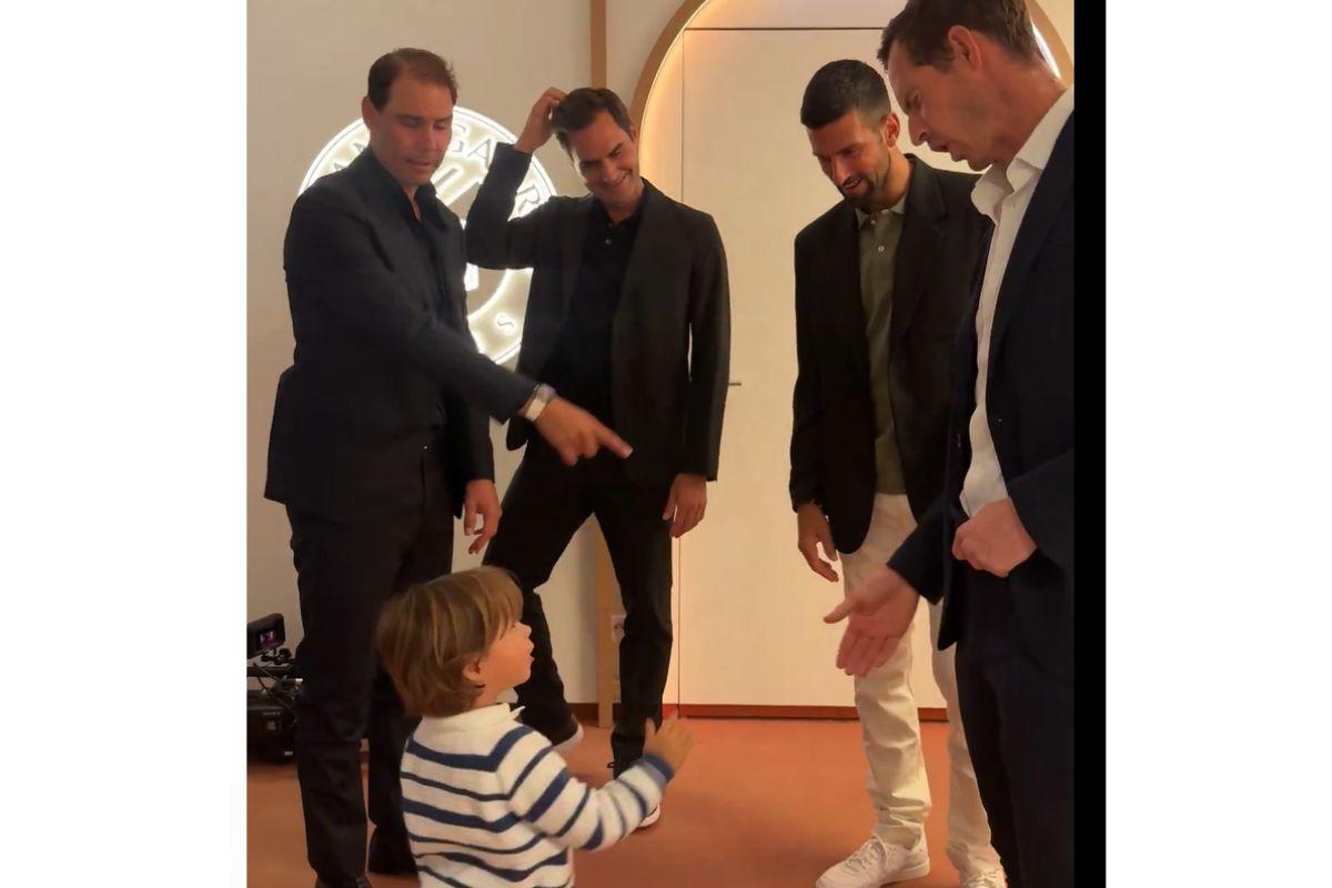 Rafa Nadal Jr meets Big 4